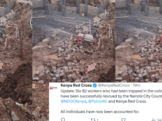 Six Construction Workers Rescued After Partial Building Collapse in Nairobi CBD